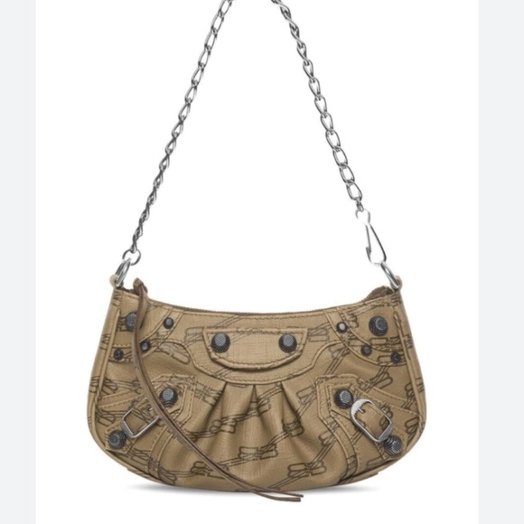 Auth BALENCIAGA Le Cagole Mini Crossbody Shoulder Bag Handbag Brown - Picture 1 of 4